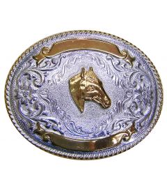 Modestone Women's Horse Head Filigree Belt Buckle Nickel Silver O/S Silver