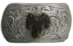 Modestone Men's Saddle Western Style Belt Buckle O/S Silver