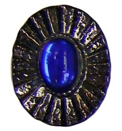Modestone Men's Sapphire-Like Stone Western Style Belt Buckle O/S Silver