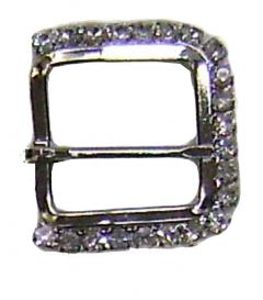 Modestone Men's Diamond-Like Stones Western Style Belt Buckle O/S Silver