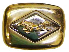 Modestone Unisex Galloping Horse Western Style Belt Buckle O/S Golden
