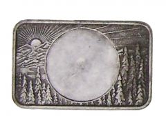 Modestone Men's Landscape, Customize Center Belt Buckle O/S Silver
