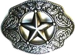 Modestone Men's Sheriff Star Filligree Western Style Belt Buckle O/S Silver