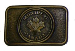 Modestone Montreal Canada Maple Leaf Buckle O/S Bronze
