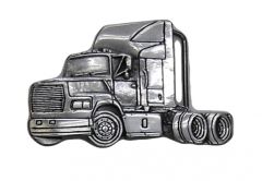 Modestone Metal Alloy Tractor Sleeper Cab Semi Truck Buckle O/S Silver