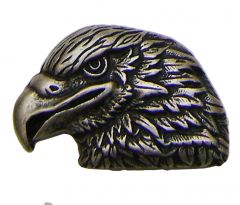 Modestone Metal Alloy Eagle Head Made In Italy Buckle O/S Silver