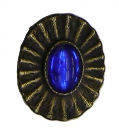Modestone Saphire-Like Stone Buckle O/S Brass