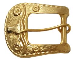 Modestone Unisex Golden Bull Head Western Style Belt Buckle 1'' Belt Width