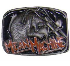 Modestone Men's Mean Machine Large Cat Motorcycle Buckle O/S Silver