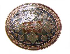 Modestone Men's Floral Traditional Pattern Copper Color Buckle O/S Copper