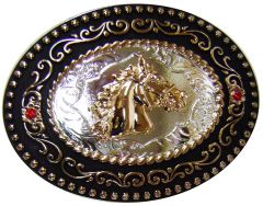 Modestone Unisex Trophy Belt Buckle Horse Head O/S Silver