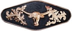 Modestone Metal Alloy Trophy Belt Buckle Longhorn Bull 7 1/4'' X 3''