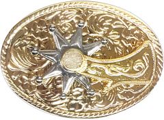 Modestone Metal Alloy Trophy Belt Buckle Spinning Spur 3 3/4'' X 2 3/4''