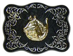 Modestone Metal Alloy Trophy Belt Buckle Horse Horseshoe 4 1/4'' X 3''