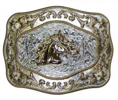 Modestone Metal Alloy Trophy Belt Buckle Horse Head 4 1/2'' X 3 1/2''