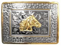 Modestone Metal Alloy Trophy Belt Buckle Horse Head 4 1/4'' X 3 1/4''