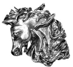 Modestone Metal Alloy Trophy Belt Buckle Fantasy Horse 2 3/4'' X 2 