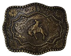 Modestone Metal Trophy Belt Buckle Cowboy Rodeo Bronco Horse 3 1/4'' X 2 1/2''