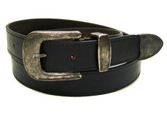Modestone Men's Leather Belt 1.5'' Width Black