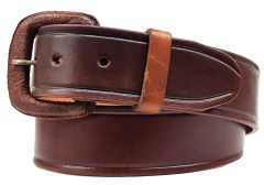 Modestone Unisex Embossed Leather Belt 1.5'' Width 1/8'' Thick Brown