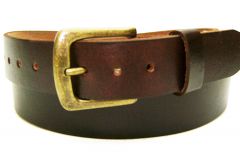 Modestone Men's Leather Belt 1.5'' Width Brown
