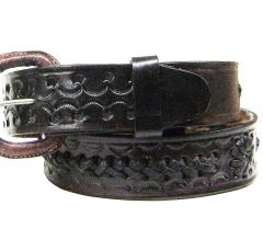 Modestone Braids Embossed Leather Belt 1 