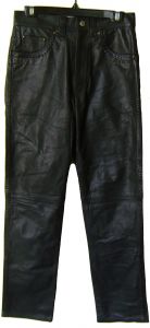 Modestone Men's Discolored Lambskin Pants 32 Black