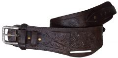 Modestone 50 Cal Western Leather Double Holster Gun Belt *NO HOLSTERS* Brown