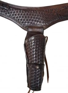 Modestone 44/45 Western Leather Holster Gun Belt Rig Revolver Brown