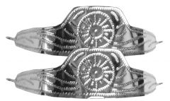 Modestone Pair Metal Heel Caps/Guards Western Filigree O/S Silver