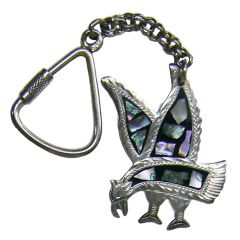 Modestone Nickel Silver Mother of Pearl Flying Eagle Key Holder