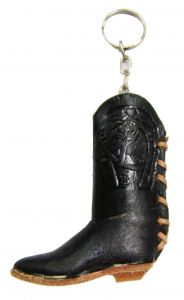 Modestone Leather Cowboy Boots Key Holder 1 1/2" Brown or Black