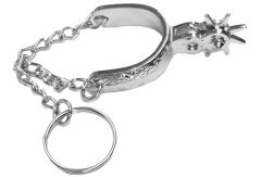 Modestone Small Metal Spinning Spur Key Holder Chain