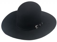 Modestone Genuine 2X Wool Felt Cowboy Hat Black