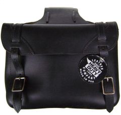 Modestone Pair Leather Saddle Bags 15" X 11 1/2" x 4" Black